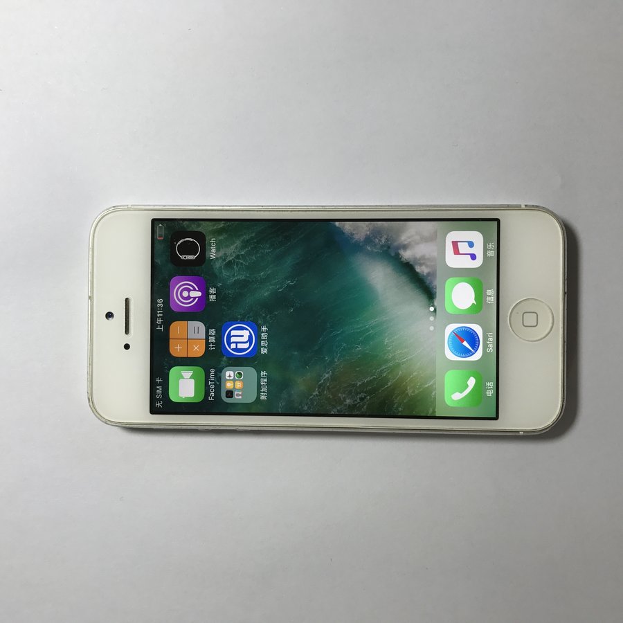 苹果【iphone 5】 联通 3g/2g 白色 16 g 港澳台 7成新