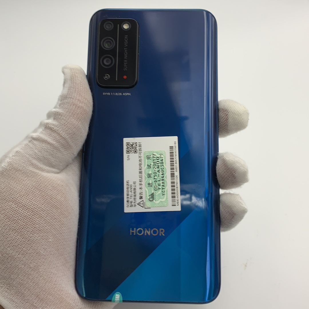官方质检95成新 5g全网通 竞速蓝 6g/64g 国行 荣耀 荣耀 x10 5g