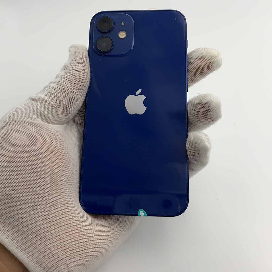 官方质检8成新及以下 5g全网通 国行 蓝色 128g 苹果 iphone 12 mini